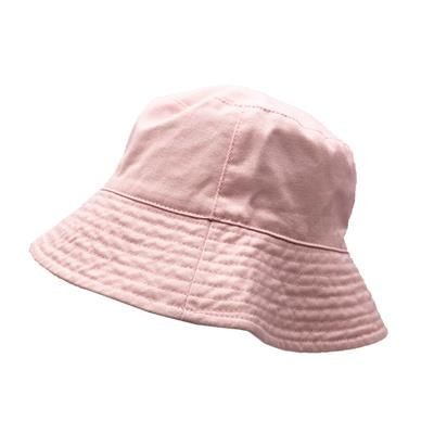 Picture of 100% WASHED CHINO COTTON BUCKET HAT in Pink.