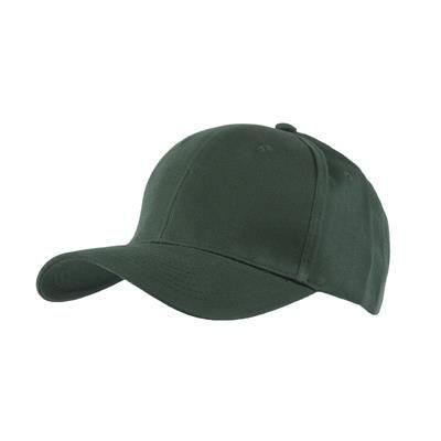 Picture of 100% BRUSHED COTTON 6 PANEL CHILDRENS BASEBALL CAP in Dark Green.