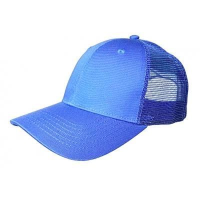 Picture of 100% COTTON FRONTED 6 PANEL TRUCKER CAP in Sky Blue.