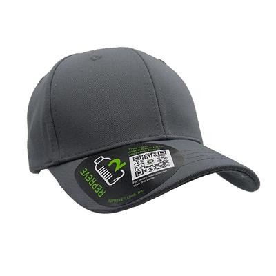 Picture of 100% RECYCLED REPREVE 6 PANEL BASEBALL CAP in Grey Eco