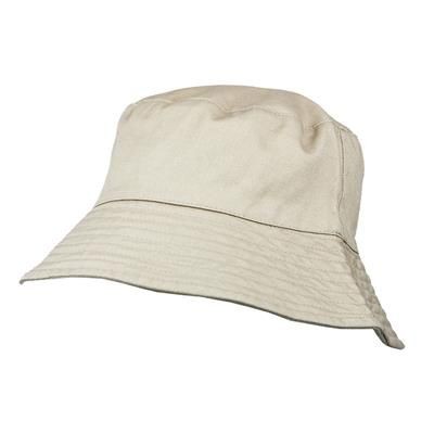 Picture of 100% WASHED CHINO COTTON BUCKET HAT in Natural.