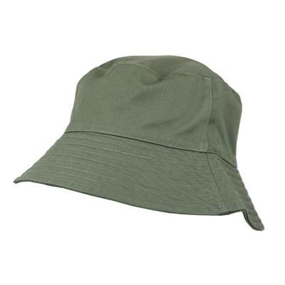 Picture of 100% WASHED CHINO COTTON BUCKET HAT in Olive.