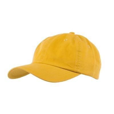 Picture of COTTON 6 PANEL BASEBALL CAP in Mustard Yellow.