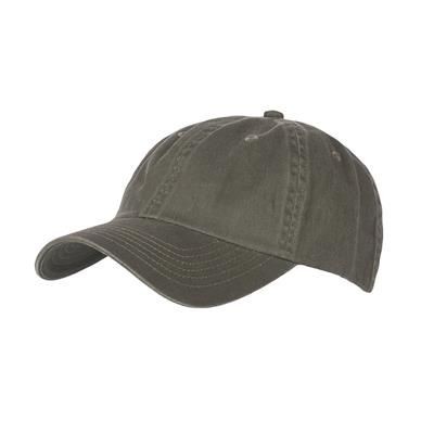 Picture of COTTON 6 PANEL BASEBALL CAP in Olive Green.