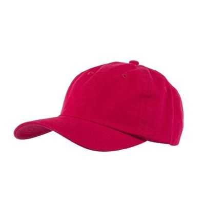 Picture of COTTON 6 PANEL BASEBALL CAP in Red