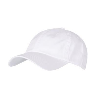 Picture of COTTON 6 PANEL BASEBALL CAP in White.