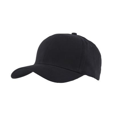 Picture of 100% BRUSHED COTTON 6 PANEL CHILDRENS BASEBALL CAP in Black