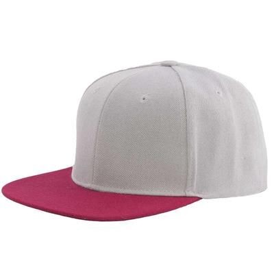 Picture of 100% ACRYLIC SNAPBACK BASEBALL CAP in Grey & Maroon.