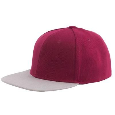 Picture of 100% ACRYLIC SNAPBACK BASEBALL CAP in Maroon & Grey