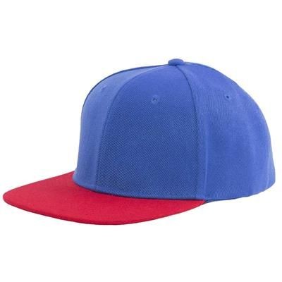 Picture of 100% ACRYLIC SNAPBACK BASEBALL CAP in Royal Blue & Red.