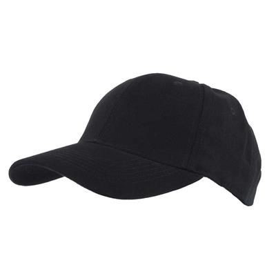 Picture of COTTON 6 PANEL BASEBALL CAP in Black.