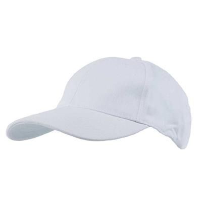 Picture of COTTON 6 PANEL BASEBALL CAP in White