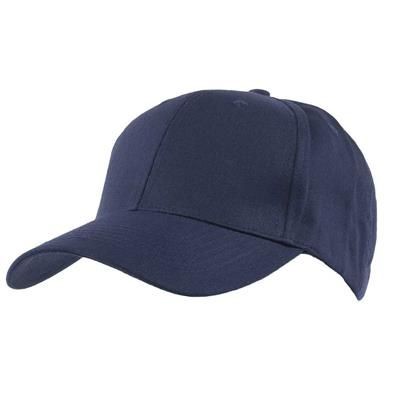 Picture of COTTON 6 PANEL BASEBALL CAP in Navy Blue.