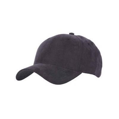 Picture of TACTILE MICROFIBRE WEAVE SIX PANEL BASEBALL CAP in Black