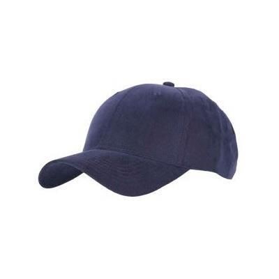 Picture of TACTILE MICROFIBRE WEAVE SIX PANEL BASEBALL CAP in Navy Blue