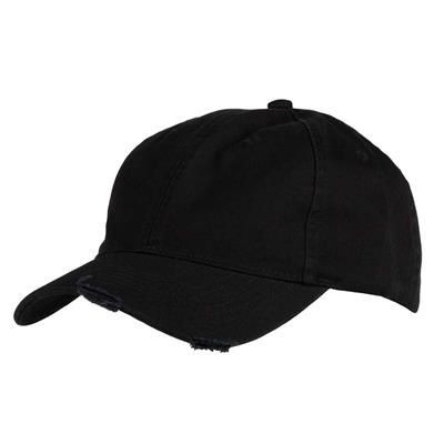 Picture of 6 PANEL 100% WASHED CHINO COTTON UNSTRUCTURED CAP in Black.