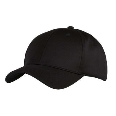 Picture of 6 PANEL 100% POLY SPANDEX JERSEY CAP in Black.