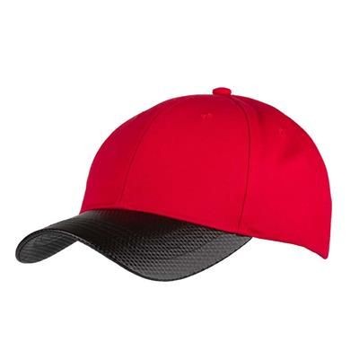 Picture of 6 PANEL CHINO COTTON STRUCTURED CAP in Red.