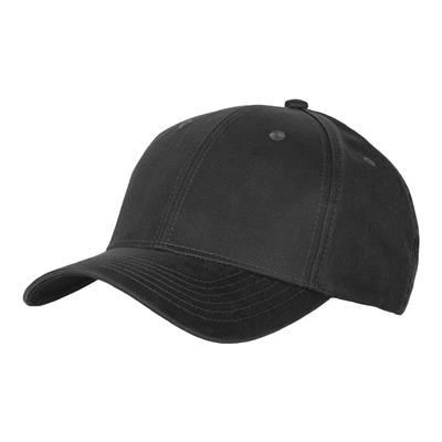 Picture of 100% OILED COTTON 6 PANEL BASEBALL CAP in Black.