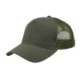Picture of LINEN FRONTED 5 PANEL STRUCTURED TRUCKER BASEBALL CAP in Olive