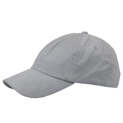 Picture of POLY-COTTON CORD 6 PANEL UNSTRUCTURED BASEBALL CAP in Grey