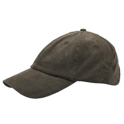 Picture of POLY-COTTON CORD 6 PANEL UNSTRUCTURED BASEBALL CAP in Khaki