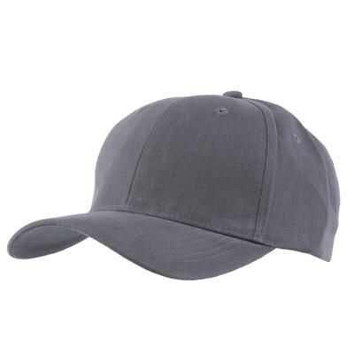 Picture of EXTRA HEAVY BRUSHED COTTON 6 PANEL BASEBALL CAP in Grey