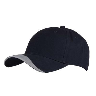 Picture of 6 PANEL 100% BRUSHED COTTON CAP in Navy-grey.