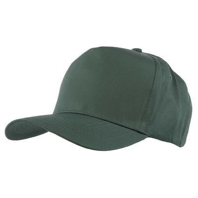 Picture of FULLY COVERED 5 PANEL BASEBALL CAP in Bottle Green.