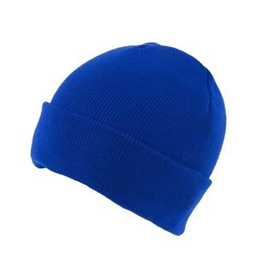 Picture of KNITTED SKI HAT with Turn Up in Royal Blue