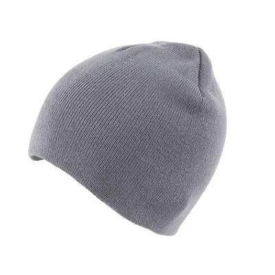 Picture of KNITTED SKI HAT WITHOUT TURN UP in Grey