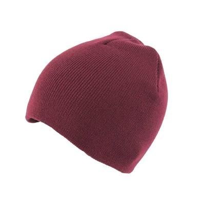 Picture of KNITTED SKI HAT WITHOUT TURN UP in Maroon