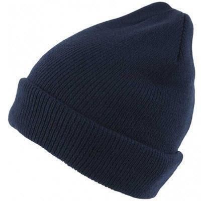 Picture of LINED KNITTED SKI HAT in Navy Blue.