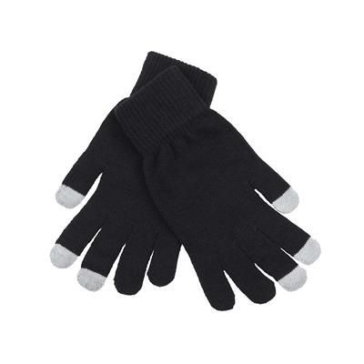 Picture of ACRYLIC LYCRA BLEND MAGIC GLOVES in Black & Grey.