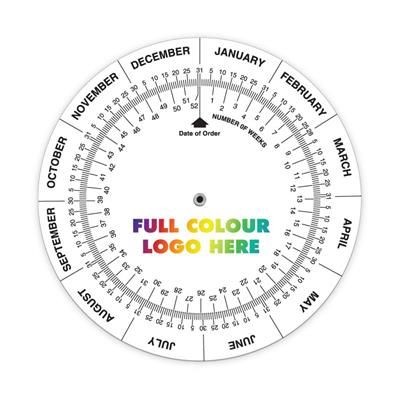 Picture of LEAD TIME PROJECT MANAGEMENT DATA ROUND DISC CALCULATOR in White.