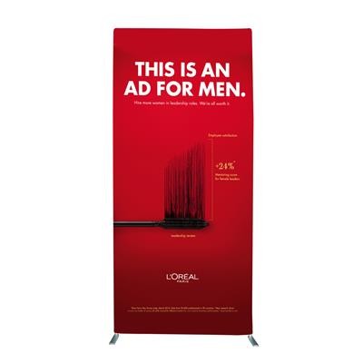 Picture of SOFT TOUCH FABRIC LIGHT BANNER STAND - 850MM WIDE.