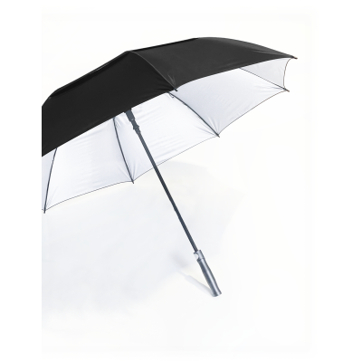 Picture of ALTO DOUBLE CANOPY GOLF UMBRELLA in Navy or Black with 2 Panels Printed.