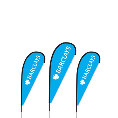 Picture of BAT FAN BEACH ADVERTISING GOLF FLAG 105 x 270 CM with Ground Spike.