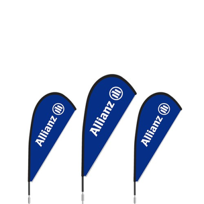 Picture of BAT FAN BEACH ADVERTISING GOLF FLAG 90 x 195 CM with Ground Spike.