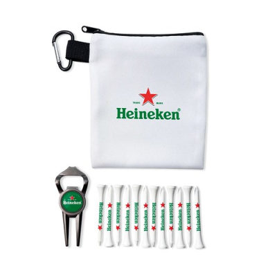 Picture of GEO BOTTLE OPENER POLYESTER ZIP GOLF BAG SET.