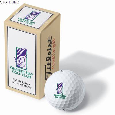 Picture of TITLEIST PRO V1X GOLF BALL PRESENTED in a 2 Ball Printed Sleeve.