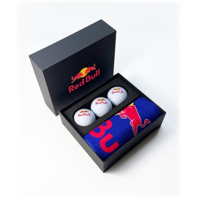 Picture of TOWEL AND 3 BALL MINI PRESENTATION BOX FOR GOLF.