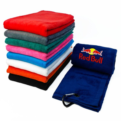 Picture of VELOUR EMBROIDERED TRI-FOLD GOLF TOWEL.