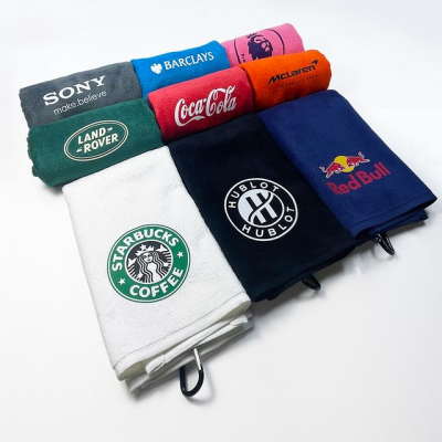 Picture of VELOUR PRINTED TRI-FOLD GOLF TOWEL.