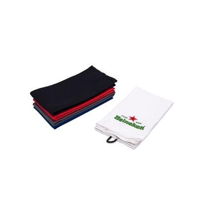 Picture of WAFFLE TRI FOLDING EMBROIDERED GOLF TOWEL