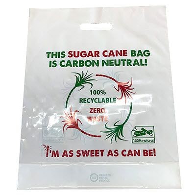 Picture of SUGAR CANE CARRIER BAG in White.