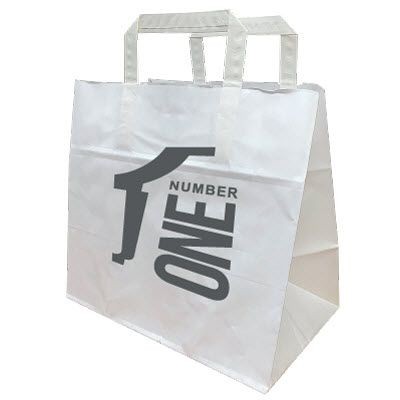 Picture of PAPER TAPE HANDLE TAKEAWAY BAG.