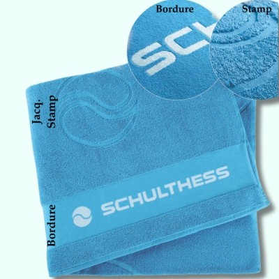 Picture of JACQUARD BORDURE TERRY TOWEL: Solid Colour