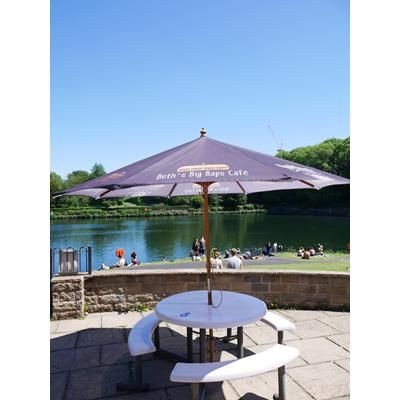 Picture of 3M SQUARE WOOD PARASOL.