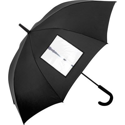 Picture of SPECIAL AUTOMATIC REGULAR UMBRELLA with Clear Transparent Window in Black